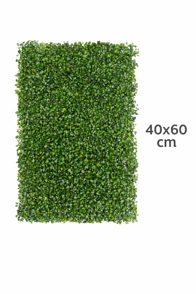 Miu Yapay Çiçek Duvar Kaplama Panel Şimşir 40x60 Cm Yeşil Dikey - Yatay
