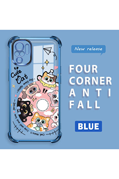 ucuc Xiaomi Redmi Note 10 Compatible Sweet Cartoon Cat Transparent Silicone P...