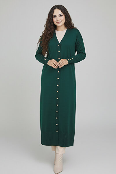 benguen Mercerized Long Cardigan N3250 Emerald Green