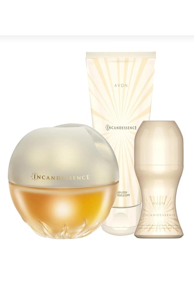 AVON PARFUM.SETDI 3 LU SET -İNCANDESSENCE SET-PARFÜM 50 ML.VUCUT LOSYONU 150 ML VE ROLON SET
