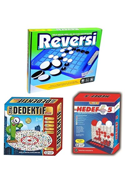 Zekice 3 Oyun Seti - Reversi - Hedef 5 Target5- Dedektif Plus