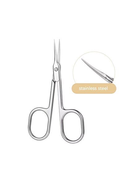 SELA Professional Curved Cuticle Nipper, Stainless Steel, Silver,