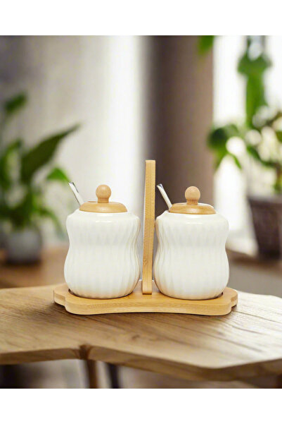 REDTAG White Embossed Spice Set With Stand (3 Piece)