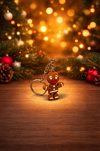 RENKLİ SOKAK Cookie Man Keychain – Christmas Gift New Year Themed 3D Printing...