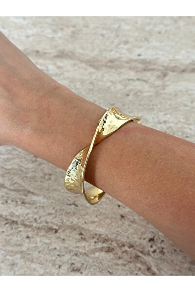 Charmist Kadın Çelik altın kaplama sarmal kelepçe