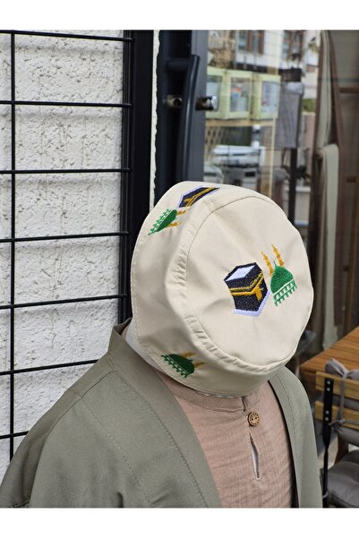 Nurul kisve Kabe Mescid-i Nebevi Nakışlı Takke