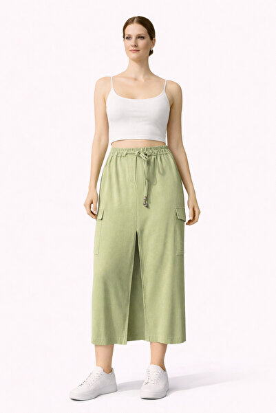 Batik Ön Yırtmaçlı Casual Etek