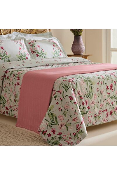 Karaca Home Madison %100 Pamuk Çift kişilik Nevresim Pike Takımı Pembe