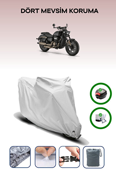 Breen Gray Rear Bag and Lock Compatible Rks Srv250 Vs Compatible Motorcycle T...