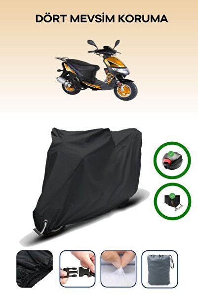 Breen حقيبة خلفية سوداء وقماش محرك متوافق مع Keeway Hurricane