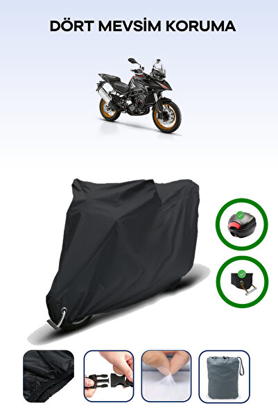 Breen Black Rear Bag and Lock Compatible Rks Srt800Sx Compatible Motor Tarpaulin