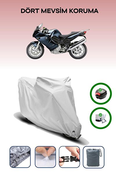 Breen حقيبة خلفية رمادية اللون ومتوافقة مع قماش المحرك المتوافق مع BMW F 800 ST