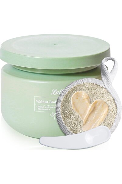 Liillya مقشر طبيعي للجسم بالجوز والنياسيناميد