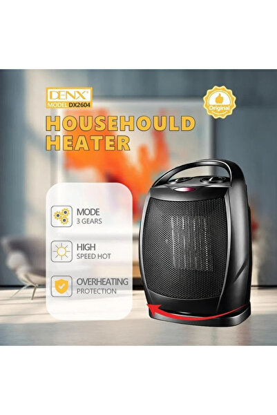 Primo Plus DENX DX2604 1500W Electric Heater, with 3 Speeds and 45° Rotation