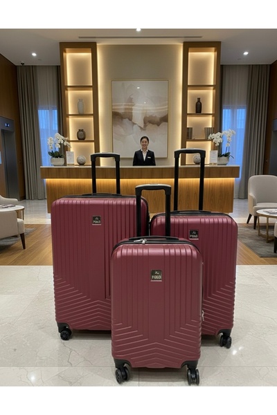 CDS 3’lü Valiz Seti | Büyük Orta Kabin Boy | Kırılmaz Valiz Seti