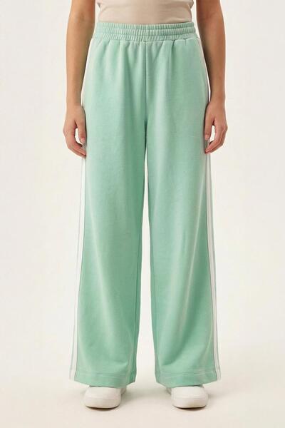 Perendi Girl's Wide Leg Transitional Sweatpants