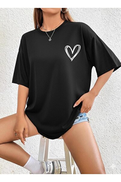 BW Bravely Wear Γυναικείο μπλουζάκι με στάμπα MINIMAL HEART