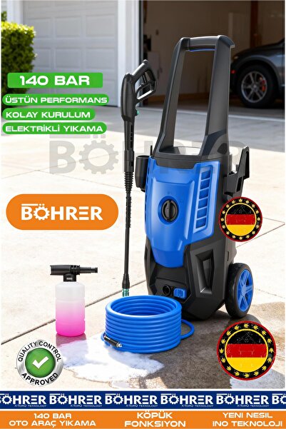 BÖHRER ALMAN DESİGNE BA011147 PROFESYONEL RED ELEKTRİKLİ FULL SET 140 BAR OTO...