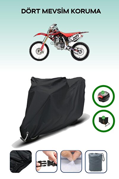 Breen حقيبة خلفية سوداء وقماش محرك متوافق مع هوندا CRF 150 R