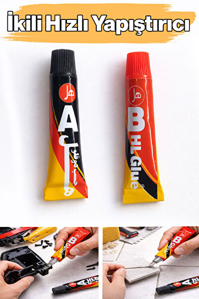 Badem10 Epoksi Güçlü İkiz Yapıştırıcı Cam Plastik Ahşap İçin Hızlı Kuruyan En...
