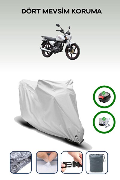 Breen Gray Rear Bag and Lock Compatible Kuba Razore 100 Compatible Motorcycle...