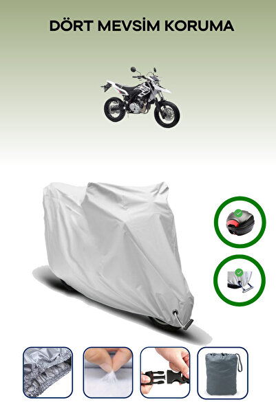 Breen حقيبة خلفية رمادية اللون ومتوافقة مع غطاء المحرك المتوافق مع ياماها WR 125 X