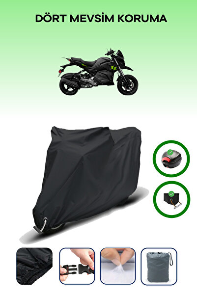Breen Black Rear Bag and Lock Compatible Yuki Hammer 50 Compatible Motorcycle...