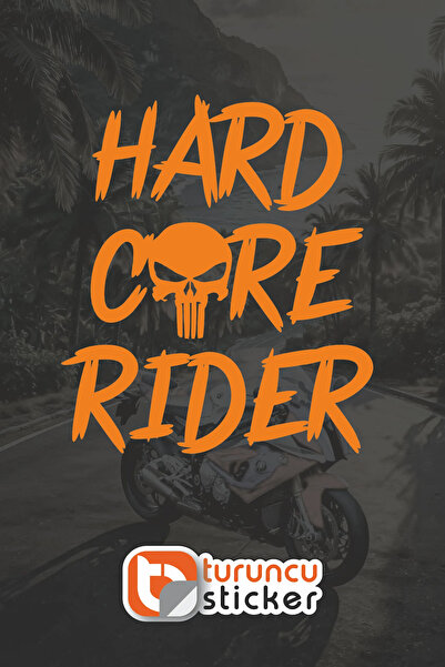 Turuncu Sticker ملصق هارد كور رايدر بانشر مقاس 13.5 × 15 سم - سيارة - دراجة ن...