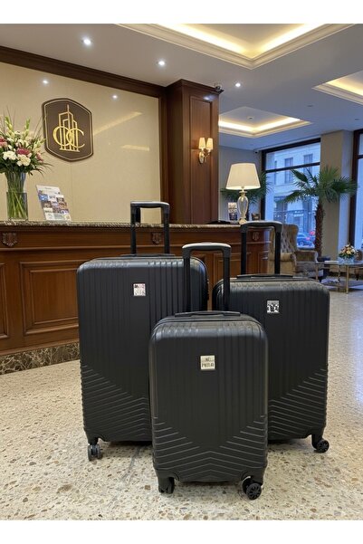 CDS 3’lü Valiz Seti | Büyük Orta Kabin Boy | Kırılmaz Valiz Seti