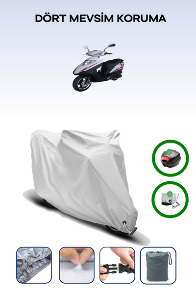 Breen حقيبة خلفية رمادية اللون ومتوافقة مع قفل Kuba KM 100T-9 متوافقة مع قماش المحرك