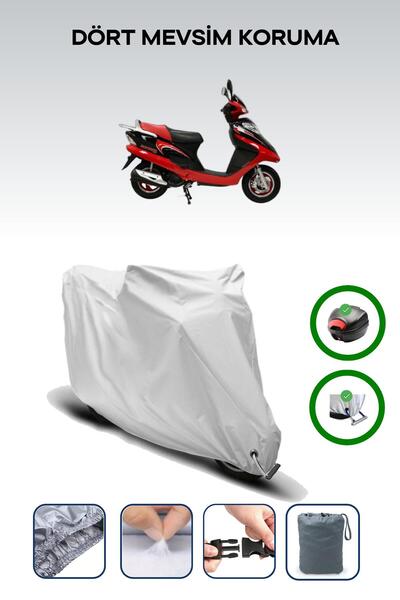 Breen حقيبة خلفية رمادية اللون ومتوافقة مع قماش المحرك المتوافق مع Mondial 100 RT