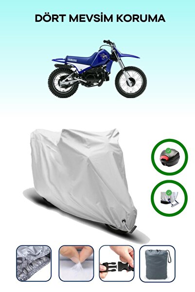 Breen حقيبة خلفية رمادية اللون ومتوافقة مع قماش المحرك المتوافق مع Yamaha PW 80