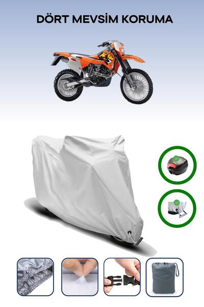 Breen Gray Rear Bag and Lock Compatible Ktm 620 Sc Compatible Motor Tarpaulin
