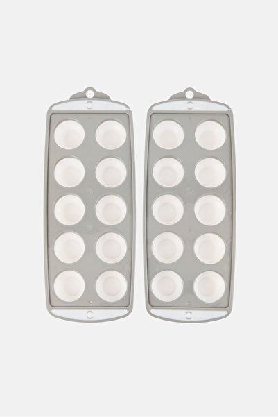 Cook With Color 2 Piece Ice Cube Trays, Grey