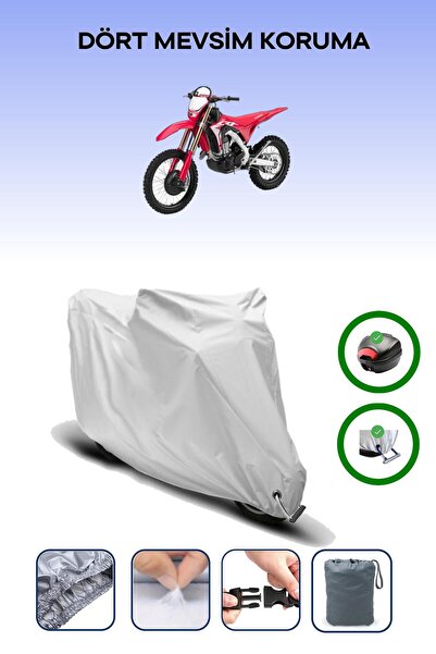 Breen Gray Rear Bag and Lock Compatible Honda Crf 450 X Compatible Motor Tarp...
