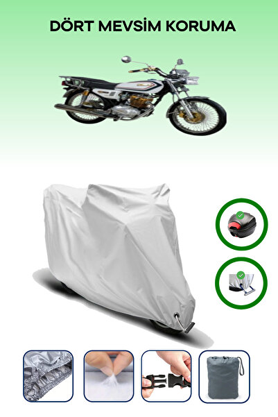 Breen حقيبة خلفية رمادية اللون ومتوافقة مع قماش المحرك المتوافق مع Kuba Cheetah 125