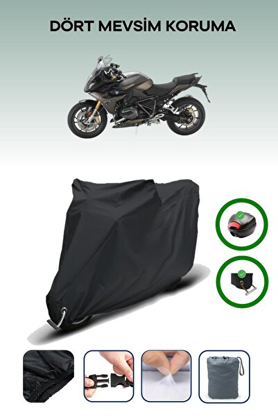 Breen حقيبة خلفية سوداء وقماش محرك متوافق مع BMW R 1200 RS