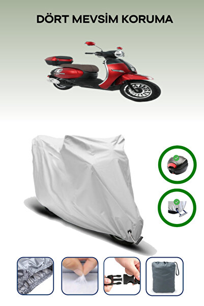 Breen حقيبة خلفية رمادية اللون ومتوافقة مع قفل Kuba Brilliant 50 Plus المتوافق مع قماش المحرك