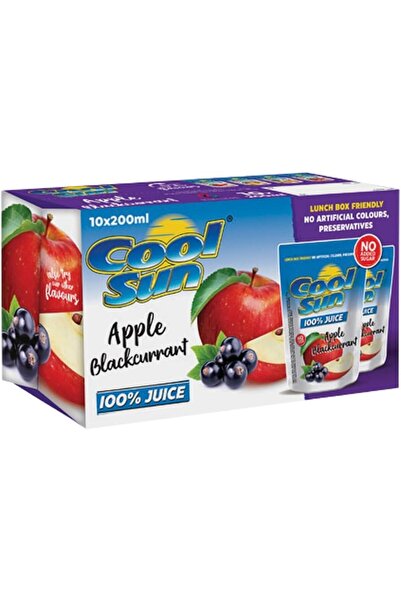 cool sun عصير التفاح والكشمش الأسود 200 مل، (عبوة من 3 قطع × 40)