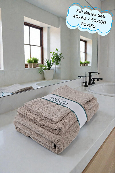 Arte Cotone Елітний набір з 3 рушників для ванної кімнати | Рушник для рук, о...