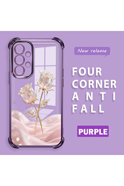 ucuc حافظة حماية من السيليكون الشفاف باللون الوردي الرومانسي المتوافقة مع هات...