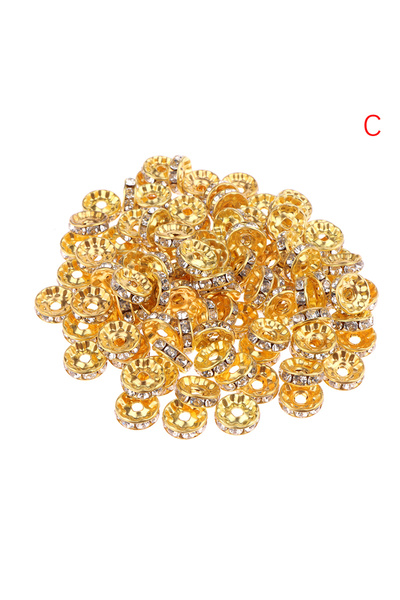 Choice gold10mm 100pcs 5/7/10mm Rondelle Disc 316 Stainless Steel Crystal Spa...
