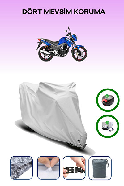 Breen Gray Rear Bag and Lock Compatible Rks Tnt 125 Pro Compatible Motorcycle...