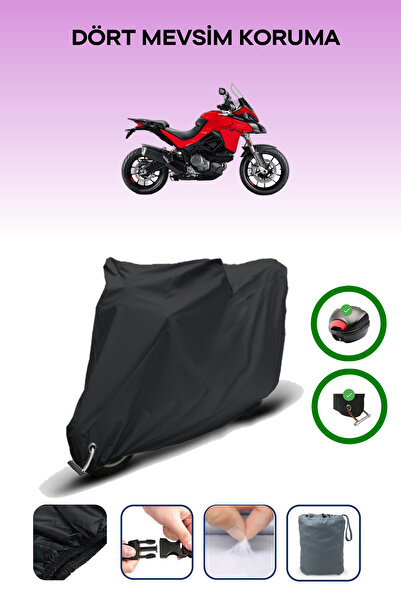 Breen Black Rear Bag and Lock Compatible Ducati Multistrada V2 S Compatible M...