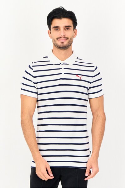 Puma Men Slim Fit Short Sleeve Embroidered Logo Outdoor Polo Shirt, Multicolor