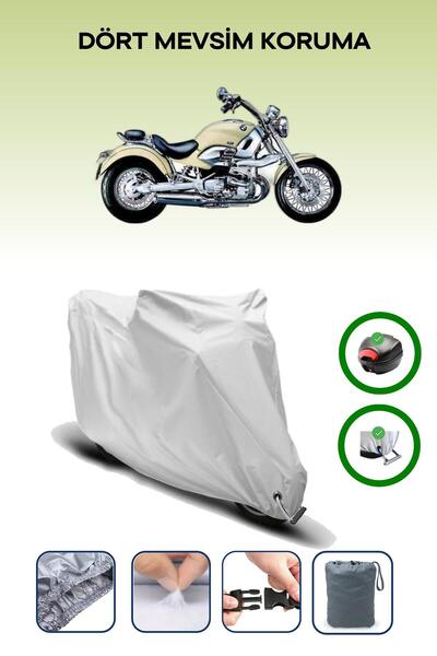 Breen Gray Rear Bag and Lock Compatible Bmw R 1200 C Compatible Motorcycle Ta...