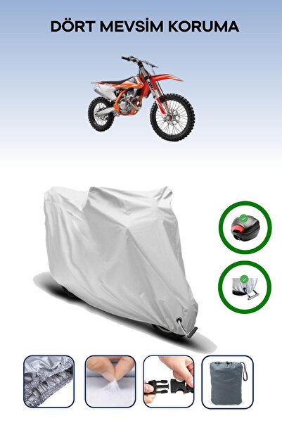 Breen حقيبة خلفية رمادية اللون ومتوافقة مع قماش المحرك المتوافق مع KTM 250 SXF