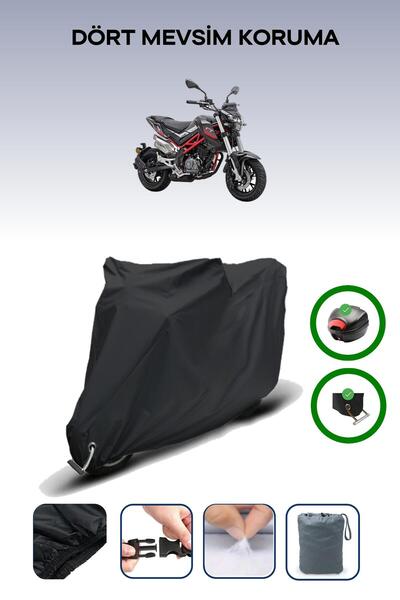 Breen Black Rear Bag and Lock Compatible Benelli Tnt 125 Compatible Motorcycl...