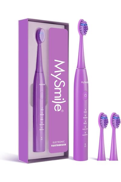 mysmile DY156 Electric Toothbrush for Adults, Rechargeable Sonic Battery Toothbrush Portable with 3