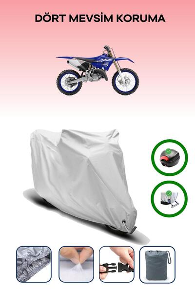Breen Gray Rear Bag and Lock Compatible Yamaha Yz 125 Compatible Motor Tarpaulin